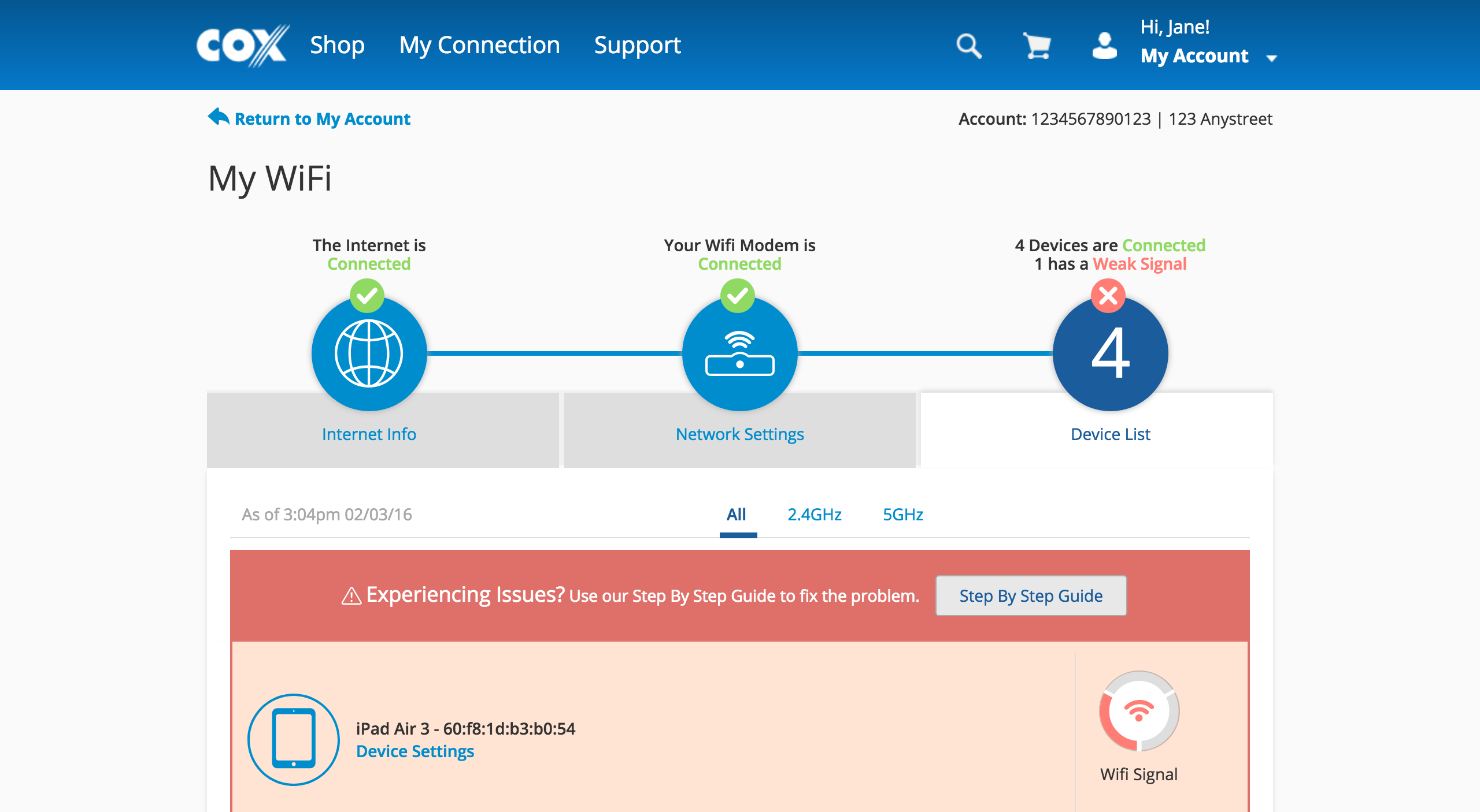 cox wifi speed test